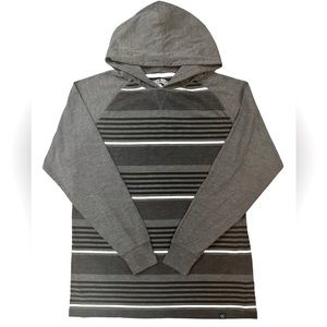 Street Rules Clothing Co Casual Hoodie Shirt Mens XL Gray Striped Long Sleeve